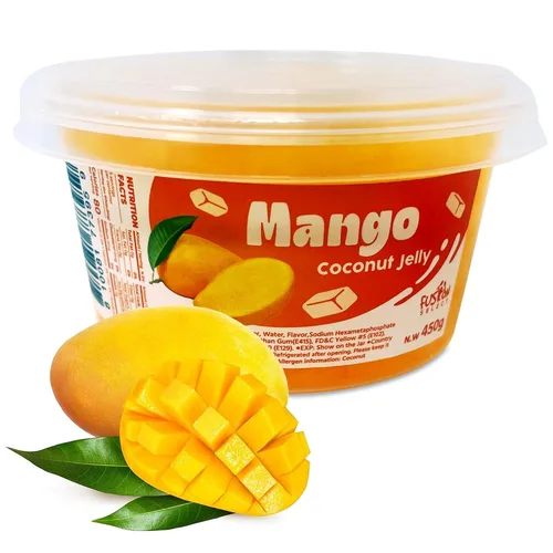 Miniatura 7 de Fusion Select Gelatina de Lichi Gelatina de Coco con Sabor a Fruta para Té de Burbujas, Yogur, Helado, Bebidas, Té de Frutas y Snow Fluff
