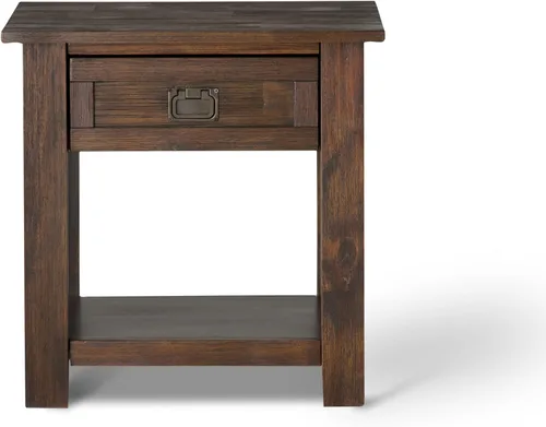 Miniatura 6 de Simpli Home Monroe Mesa de centro/de café rectangular, color marrón desgastado, Madera Noble, Carbón Marrón Envejecido
