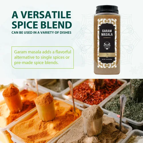 Miniatura 4 de Soeos Garam Masala 12 onzas, mezcla india de 10 especias, mezcla totalmente natural, sin sal, vegano, sin colores, apto para gluten, sin OMG