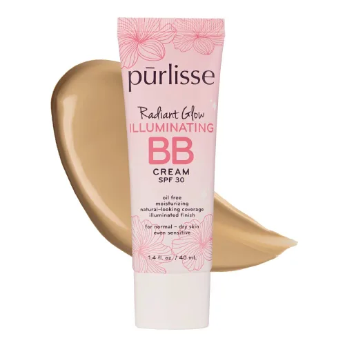 Miniatura 10 de pūrlisse Radiant Glow Illuminating BB Cream con SPF 30 – Glow BB Cream enriquecida con Goji y bayas de espino para piel húmeda – Ayuda a mejorar