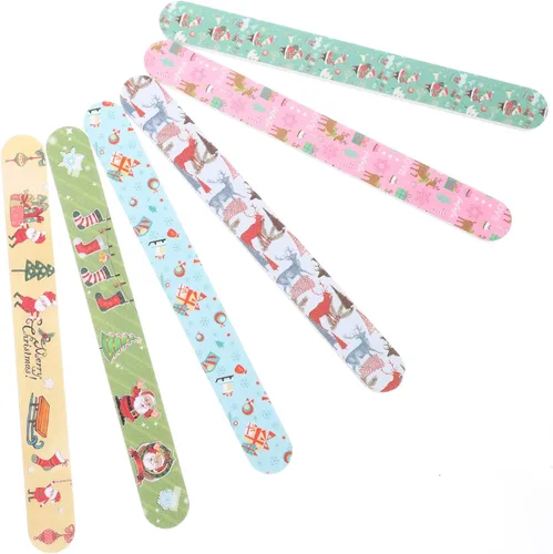 Miniatura 2 de Juego de limas de uñas: 12 piezas de limas de uñas de Navidad, herramientas de pedicura y manicura para mujeres y niñas, estilo aleatorio