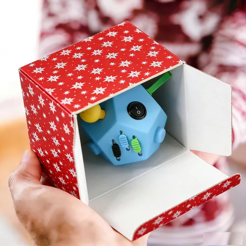Miniatura 6 de Fidget Dodecagon – 12 Fidget lateral Toy Cube – Alivia El Estrés Y La Ansiedad anti la depresión cubeta para niños y adultos con hiperactividades B3