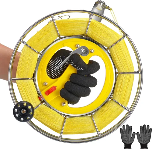 Miniatura 7 de Bobinadora de carrete de cuerda de cometa con freno, 1000 pies, 75 libras, herramientas duraderas para adultos, niños, adolescentes, mujeres