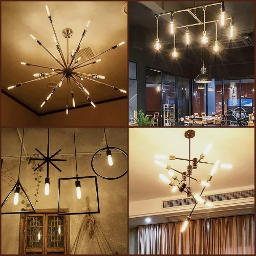 Miniatura 4 de Leools Bombilla LED E26 regulable de 4 W, igual a 40 W, luz blanca suave, 30000 K, E26, bombilla Edison AC120V 400lm tubular T9 T10 bombilla LED