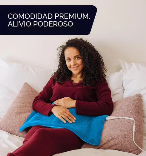 Miniatura 9 de Geniani - Almohadilla térmica eléctrica para alivio del dolor de espalda y calambres, apagado automático, almohadilla térmica suave para terapia
