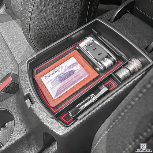Miniatura 5 de RUNROAD Organizador de consola central compatible con accesorios Kia Soul 2020 2021 2022 2023 2024 2025, bandeja de inserción de reposabrazos