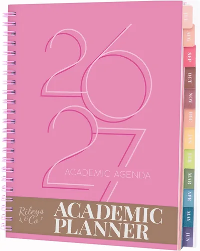 Miniatura 34 de Rileys - Agenda académica 2026-2027, agenda diaria, semanal y mensual, julio de 2026 a junio de 2027, páginas de notas para estudiantes