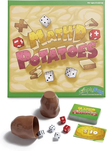 SimplyFun Math'd Potatoes - Juego de mesa de matemáticas para niños a partir de 8 años, juego educativo de dados con suma y resta, divertido desafío