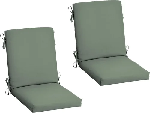 Miniatura 27 de ARDEN - Cojín para silla de comedor exterior de 20 x 20 pulgadas, resistente al agua y a la decoloración, textura verde azul pavo real