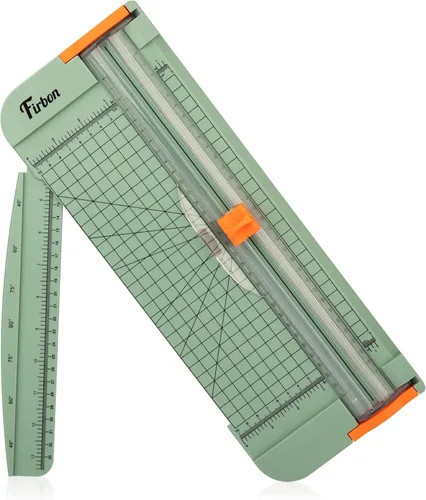Miniatura 9 de Firbon Cortador de Papel A4 de 12 Pulgadas de Titanio Recto Recortador de Papel con Regla Lateral para Álbumes de Recortes, Manualidades, Papel, Rosa