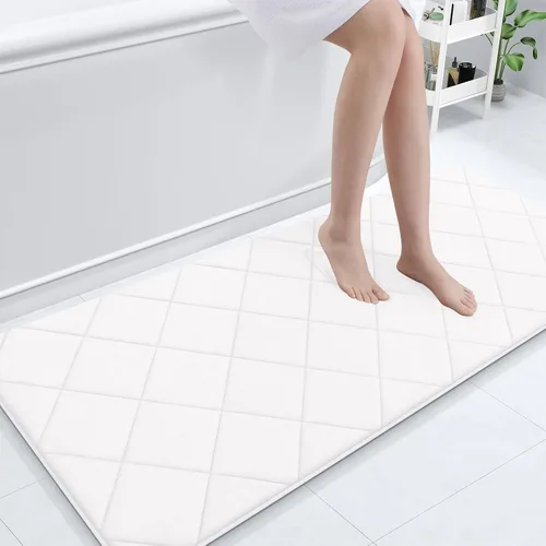 Miniatura 56 de OLANLY Tapete de baño de espuma viscoelástica de 24 x 16 pulgadas, ultra suave y absorbente, lavable a máquina, cómodo tapete de baño para suelo