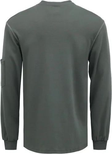 Miniatura 55 de KONRECO Camisas FR para hombre resistentes al fuego/ignífugo CAT2 7oz algodón dos tonos y camisa Henley