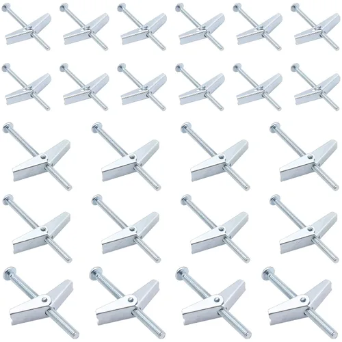 Miniatura 6 de HELIFOUNER 24 piezas de perno de palanca y tuerca de ala para colgar artículos pesados en paneles de yeso, 1/8 pulgadas, 3/16 pulgadas, 1/4 pulgadas