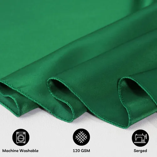 Miniatura 4 de YOUR CHAIR COVERS - Mantel rectangular L'Amour de 90 x 132 pulgadas - Mantel de boda prémium para mesas rectangulares de banquete de 6 pies - Verde