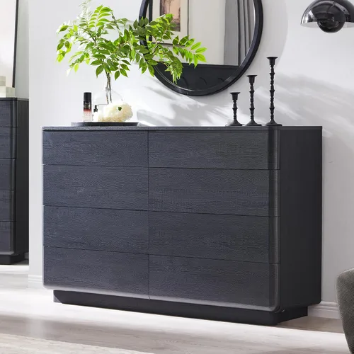 Miniatura 13 de ACCOHOHO Cómoda de 6 cajones para dormitorio, cómoda moderna de 42 pulgadas de altura, organizador de almacenamiento de madera con cajones grandes