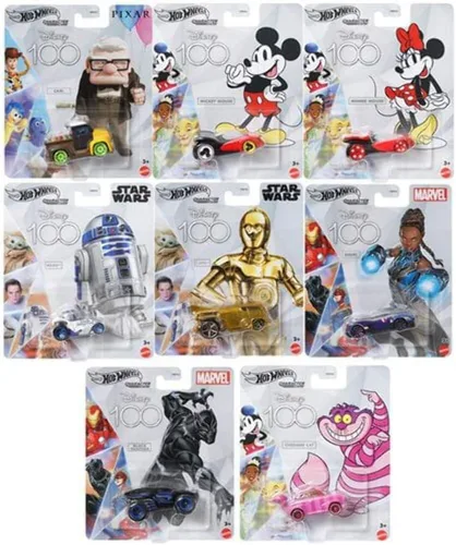 Miniatura 2 de Hot Wheels Disney 100 Character Cars Black Panther, Coche de juguete coleccionable a escala 1:64 de Marvel