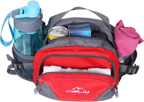Miniatura 3 de Riñonera de senderismo con soporte para botella de agua para hombres y mujeres al aire libre, caminar, correr, lumbar, para iPhone, iPod, Samsung