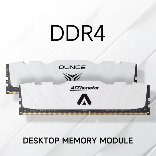 Miniatura 8 de Acclamator DDR4 RAM 32GB (2x16GB) 3200MHz PC4-25600 XMP CL18 1.35V 288-pin Módulo de memoria de PC de escritorio con disipador de calor blanco