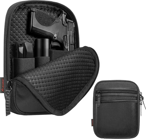 Miniatura 10 de FINPAC Funda de transporte oculta para arma con correa para el hombro, funda suave para pistola, paquete Fanny, cinturón de cintura, bolsa