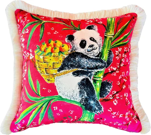 Miniatura 15 de Funda de almohada con patrón de leopardo, funda de almohada de terciopelo única, cojín de borla azul, almohada decorativa para decoración del hogar