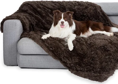 Miniatura 8 de gogobunny Manta impermeable para perros para perros grandes, gatos, cachorros, manta reversible de piel sintética para mascotas, lavable, protección