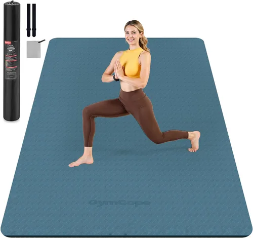 Miniatura 10 de Tapete de yoga extra grande – 72 x 48 pulgadas o 78 x 57 pulgadas, 1/4 a 1/2 pulgadas de grosor para mujeres y hombres, tapete de pilates