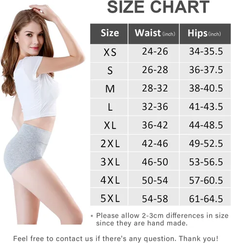 Miniatura 5 de wirarpa - Pantaletas, ropa interior, modal, de bambú, ultra suave, cintura alta, para mujer, multipack.