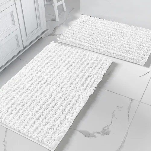 Miniatura 19 de Yimobra - Juego de alfombras de baño de 2 piezas - Alfombra de baño de felpa de lujo extra gruesa de secado rápido, antideslizante súper absorbente