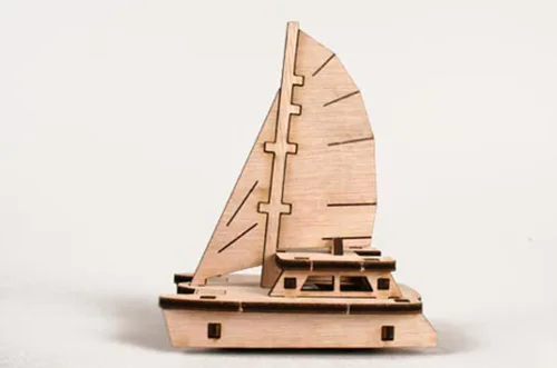 Miniatura 5 de Kit de modelo de madera de escritorio Run! Velero Catamarán / YG861-24