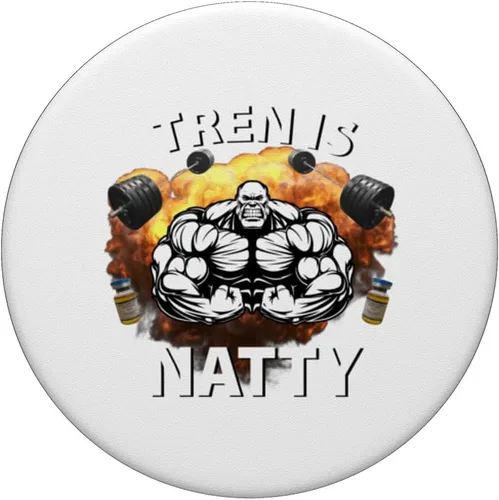 Miniatura 3 de Tren Is Natty Funny Bodybuilding Design Gym Workout Muscular PopSockets Swappable PopGrip