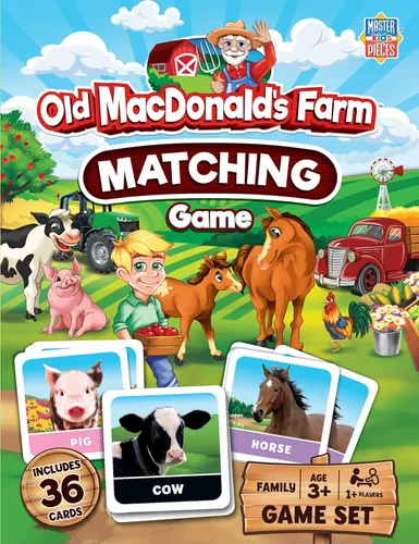 MasterPieces Juegos para niños - Old MacDonald's Farm Matching Game - Juego para niños y familia - Ríe y aprende