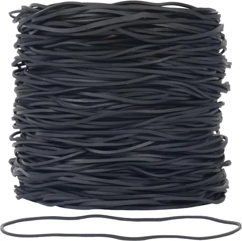 Miniatura 3 de Foshine Bandas de goma elásticas para botes de basura, tamaño grande, #117A, 200 unidades, bandas elásticas negras de 7 pulgadas para suministros