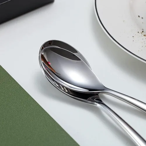 Miniatura 6 de Cucharas de cena de 6 piezas, cucharadas de acero inoxidable de 8.1 pulgadas, cucharas de sopa, cucharas de postre, cucharas de cubiertos