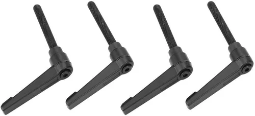 Miniatura 5 de 4 piezas M6 rosca macho ajustable mango de fijación Metal Perillas de máquina (0.630 in)