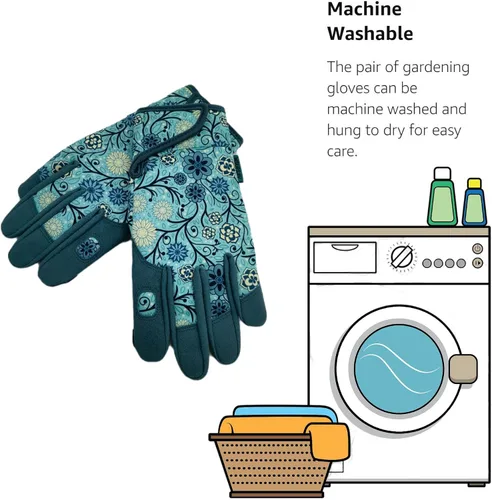 Miniatura 5 de Guantes de jardinería a prueba de espinas y resistentes a pinchazos con agarre, guante de jardín para mujer, regalos de cuero para trabajo en el 1
