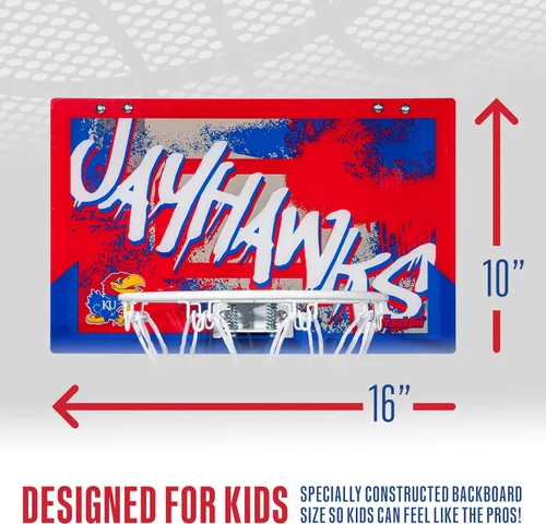 Miniatura 4 de Franklin Sports NCAA - Aro de baloncesto sobre la puerta, aro de baloncesto para interiores con baloncesto para niños, mini aro para dormitorio +