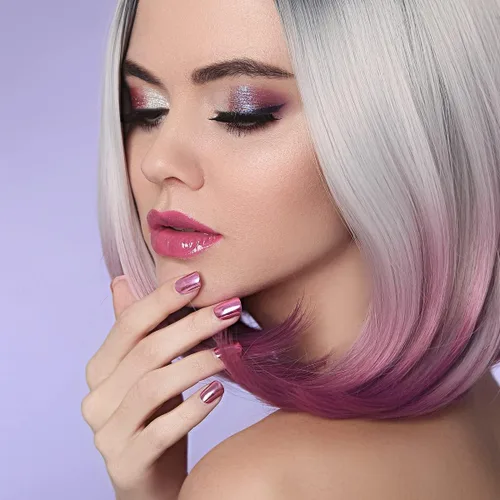 Miniatura 2 de Pretty Diva Polvo Cromado para Uñas - Uñas Oro Rosa/Rosa Polvo Cromado Efecto Espejo, Pigmento de Polvo Cromado Espejo Metálico Premium
