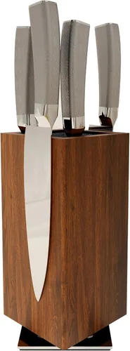 Miniatura 9 de Brosisincorp Soporte de Bloque Magnético para Cuchillos de Madera de Acacia con Escudo Acrílico Engrosado - Soporte Magnético Potente de Doble Cara