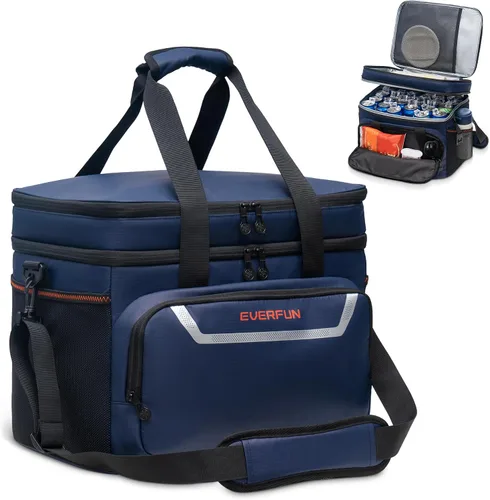 Miniatura 8 de EVERFUN Small Compact Cooler Bag 24/48 Can Insulated Lunch Box Double Deck Soft Leak-Proof Waterproof Collapsible Ice Chest for Men Women Work