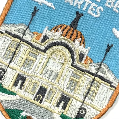 Miniatura 3 de A-ONE Paquete de 2 parches de escudo Palacio de Bellas Artes+emblema de la bandera de México, recuerdo de viaje, coser en mochilas, camisas, ropa