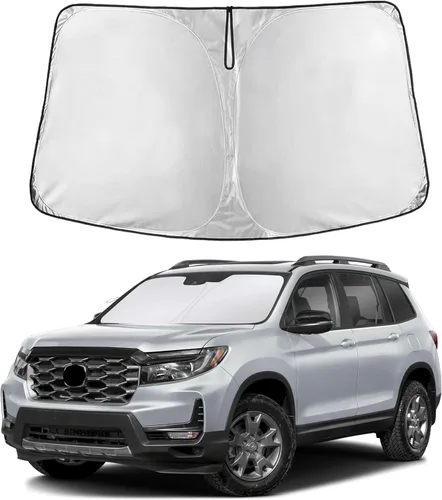 Miniatura 133 de Econour Parasol para parabrisas compatible con Honda Civic 2016-2021, protector de parasol plegable para ventana, bloquea los rayos UV y mantiene tu