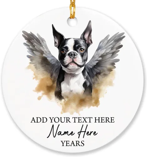 Miniatura 40 de Airedale Terrier - Adorno personalizado de alas de ángel para perro, regalo de pérdida de condolencias de mascotas, adorno de Navidad conmemorativo