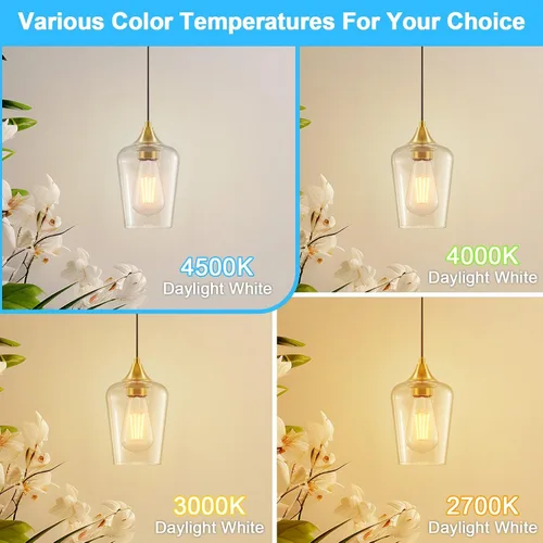 Miniatura 3 de Ralbay Bombillas LED Edison ST48 vintage equivalentes a 60 vatios, paquete de 6, luz blanca natural brillante de 4500 K, bombillas de filamento LED