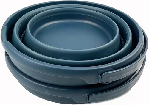 Miniatura 2 de SAMMART Cubo de plástico plegable de 10 L (2.6 galones), bañera redonda plegable, cubo de agua portátil para pesca, bote de agua para exteriores