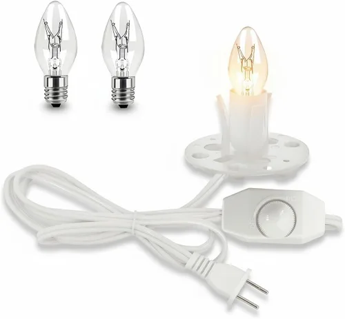 Cable de lámpara de sal del Himalaya, con interruptor de atenuación, bombilla de Navidad, cable de lámpara de sal con control de intensidad y