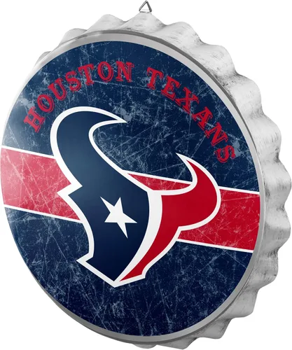 Miniatura 13 de NFL Team Logo Distressed Metal Hanging Wall Bottle Cap Sign