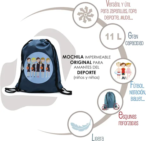 Miniatura 2 de Susiko Mochila de gimnasia para niña de natación, rosa, mediana