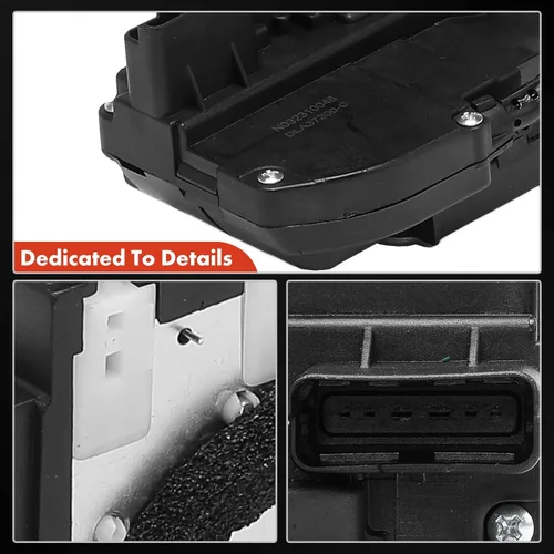 Miniatura 7 de A-Premium Actuador de bloqueo de puerta compatible con vehículos Nissan, Titan 2005-2012, camioneta de cabina extendida, sin cerraduras eléctricas