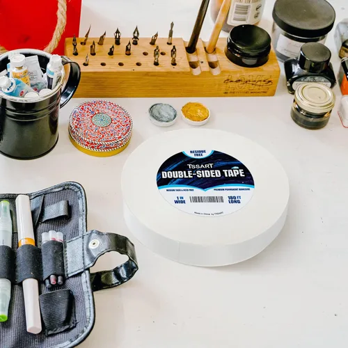 Miniatura 5 de Cinta de Doble Cara Ultra Fina Permanente - Cinta Adhesiva Pegajosa de Doble Cara para Artes, Manualidades, Fotografía, Álbum de Recortes, Rasgón a