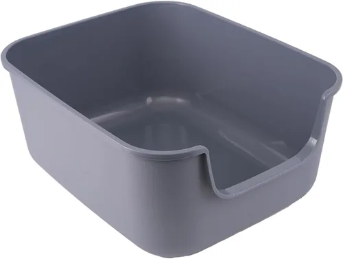 Caja de arena grande para gatos con lados altos, cajas para gatos de interior, bandeja de arena para gatos para gatitos, caja de arena con entrada